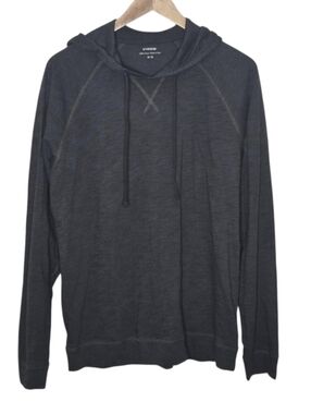 Vince Raglan Pima Cotton Hooded Pullover Shirt